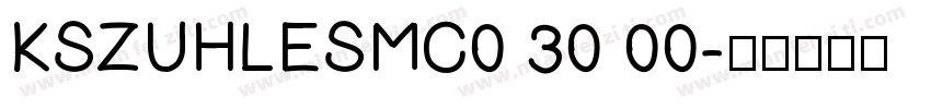 KSZUHLESMC0 30 00字体转换